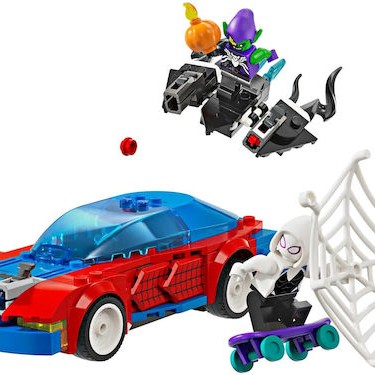 Lego Spider-Man Spider-man Race Car & Venom Green Goblin για 7+ Ετών