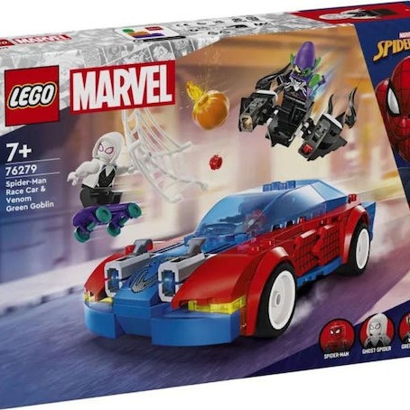 Lego Spider-Man Spider-man Race Car & Venom Green Goblin για 7+ Ετών
