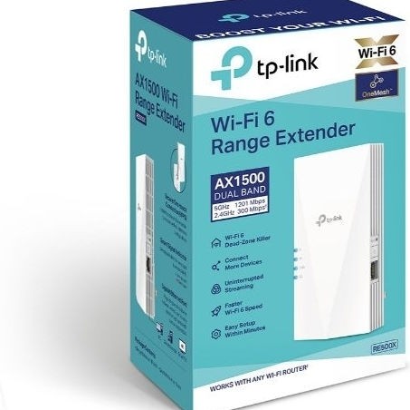 TP-LINK RE500X v2 Mesh WiFi Extender Dual Band (2.4 & 5GHz) 1500Mbps