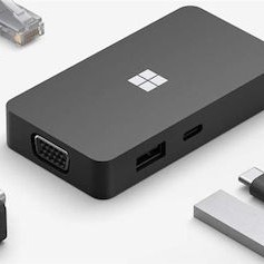 Microsoft Travel Hub USB-C Docking Station με HDMI PD Ethernet Μαύρο