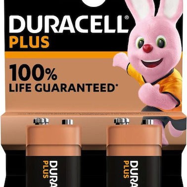 Duracell Plus Αλκαλικές Μπαταρίες 9V 2τμχ