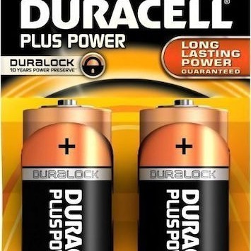 Duracell Plus Power Αλκαλικές Μπαταρίες D 1.5V 2τμχ