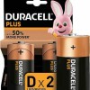 Duracell Plus Power Αλκαλικές Μπαταρίες D 1.5V 2τμχ