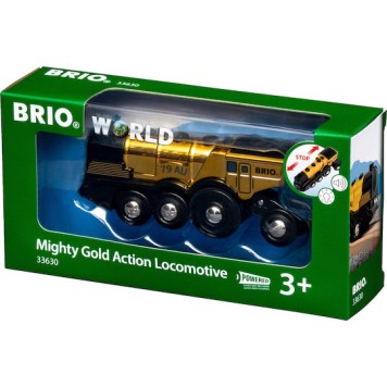 Brio Toys Golden Battery Lock Τρενάκι με Ήχο και Φως για 3+ ετών+ Ετών