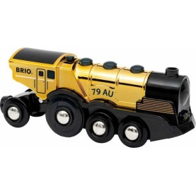 Brio Toys Golden Battery Lock Τρενάκι με Ήχο και Φως για 3+ ετών+ Ετών