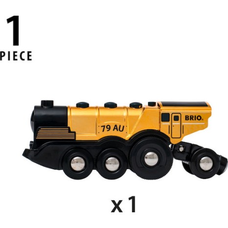Brio Toys Golden Battery Lock Τρενάκι με Ήχο και Φως για 3+ ετών+ Ετών