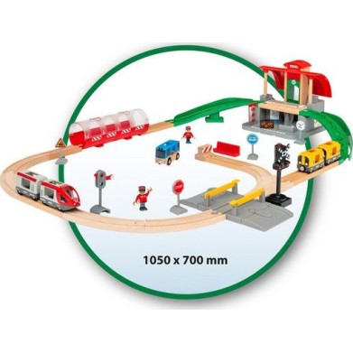 Brio Toys Central Station Σετ με Τρενάκι από Ξύλο για 3+ Ετών