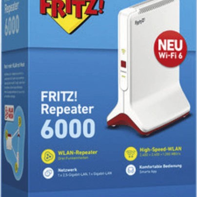 AVM Fritz!Repeater 6000 Mesh WiFi Extender Tri Band (2.4 & 5 & 5GHz) 2400Mbps