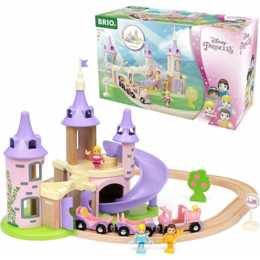 Brio Toys Disney Princess Castle Σετ με Τρενάκι από Ξύλο για 3+ Ετών