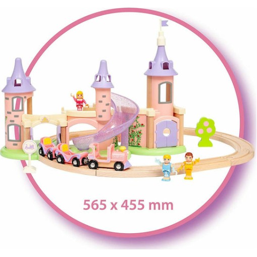 Brio Toys Disney Princess Castle Σετ με Τρενάκι από Ξύλο για 3+ Ετών