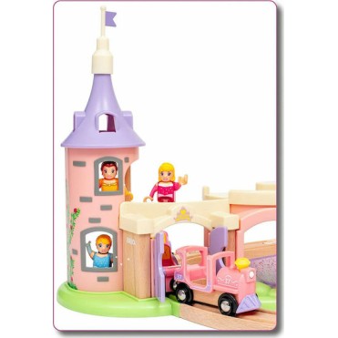 Brio Toys Disney Princess Castle Σετ με Τρενάκι από Ξύλο για 3+ Ετών