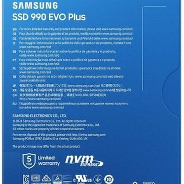 Samsung 990 EVO Plus SSD 1TB M.2 NVMe PCI Express 5.0