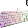 Sharkoon PureWriter RGB Gaming Μηχανικό Πληκτρολόγιο με Kailh Blue διακόπτες και RGB φωτισμό (Αγγλικό US) Λευκό
