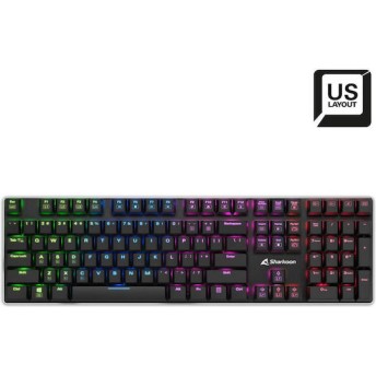 Sharkoon PureWriter RGB Gaming Μηχανικό Πληκτρολόγιο με Kailh Blue διακόπτες και RGB φωτισμό (Αγγλικό US) Λευκό