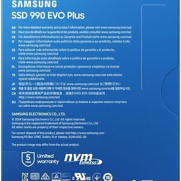 Samsung 990 EVO Plus SSD 2TB M.2 NVMe PCI Express 4.0