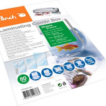 Peach Ζελατίνες Πλαστικοποίησης A4 80 microns 50τμχ