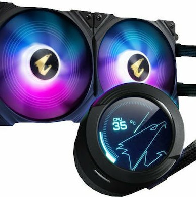 Gigabyte Aorus Waterforce X 280 Υδρόψυξη Επεξεργαστή Διπλού Ανεμιστήρα 140mm για Socket AM4/AM5/1200/115x με ARGB Φωτισμό
