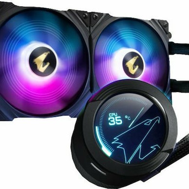 Gigabyte Aorus Waterforce X 280 Υδρόψυξη Επεξεργαστή Διπλού Ανεμιστήρα 140mm για Socket AM4/AM5/1200/115x με ARGB Φωτισμό