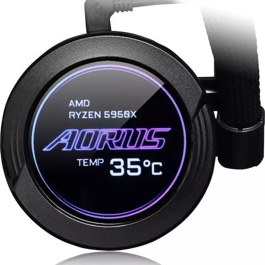 Gigabyte Aorus Waterforce X 280 Υδρόψυξη Επεξεργαστή Διπλού Ανεμιστήρα 140mm για Socket AM4/AM5/1200/115x με ARGB Φωτισμό