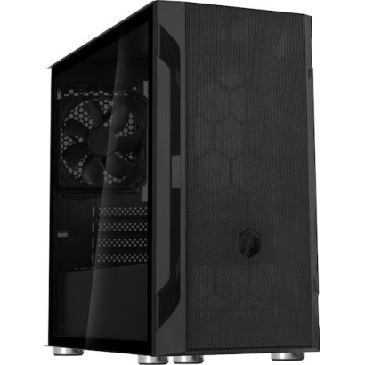Silverstone FARA H1M Gaming Mini Tower Κουτί Υπολογιστή με Πλαϊνό Παράθυρο Μαύρο