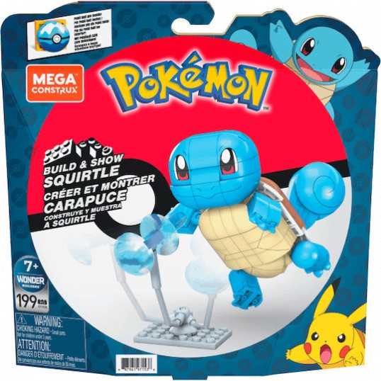 Mega Bloks Τουβλάκια Pokémon Build and Show Squirtle για 7+ Ετών 199τμχ