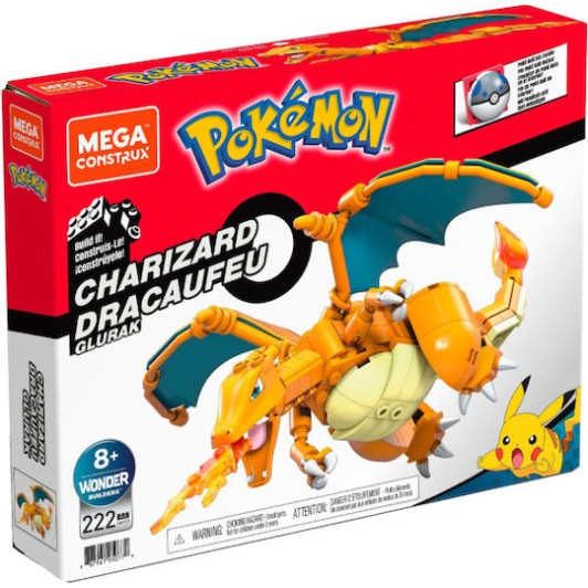 Mega Bloks Τουβλάκια Charizard Construction Toys για 8+ Ετών 222τμχ