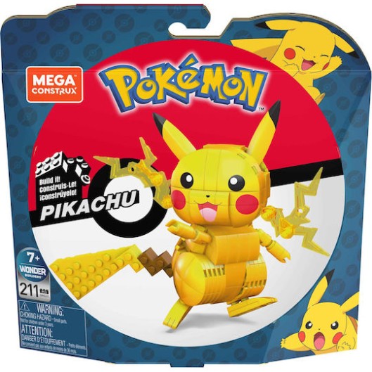 Mega Bloks Τουβλάκια Mega Construx: Pokémon Medium Pikachu για 7+ Ετών 211τμχ