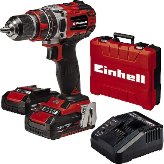 Einhell TE-CD 18/50 Li-i BL Κρουστικό Δραπανοκατσάβιδο Μπαταρίας Brushless 18V 2x2Ah
