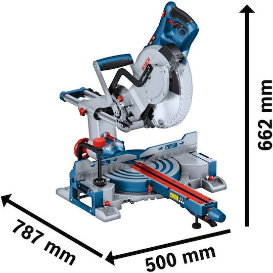 Bosch Φαλτσοπρίονο Μπαταρίας Συρόμενο με Δίσκο Κοπής Διαμέτρου 254mm & Ταχύτητα Κοπής 4500rpm