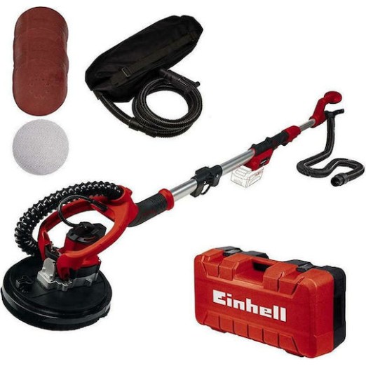 Einhell Τηλεσκοπικό Τριβείο Γυψοσανίδας και Μπετού Μπαταρίας με Δυνατότητα Αναρρόφησης Σκόνης TE-DW 18/225 Li - Solo
