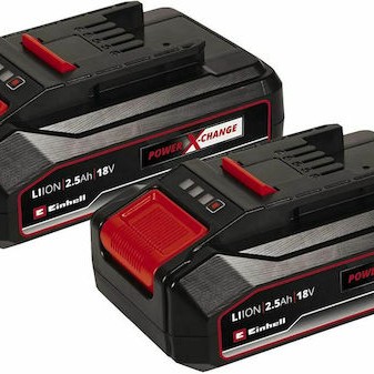 Einhell Σετ 2 Μπαταριών Εργαλείου Λιθίου 18V με Χωρητικότητα 2.5Ah Power X-Change