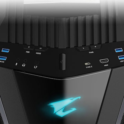 Gigabyte AORUS C700 Glass Gaming Full Tower Κουτί Υπολογιστή με Πλαϊνό Παράθυρο και RGB Φωτισμό Μαύρο
