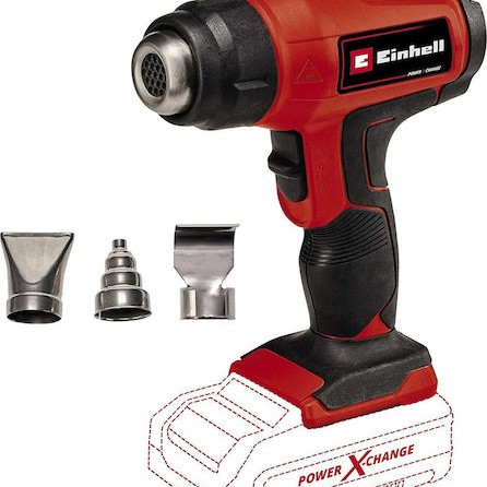 Einhell TE-HA 18 Li Πιστόλι Θερμού Αέρα 18V Solo με Ρύθμιση Θερμοκρασίας εως και 550°C