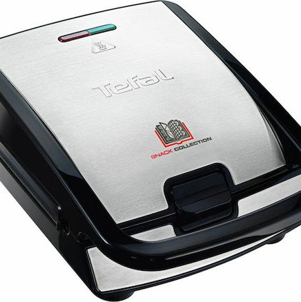 Tefal Snack Collection Τοστιέρα με Αποσπώμενες Πλάκες για 2 Τοστ 700W Inox