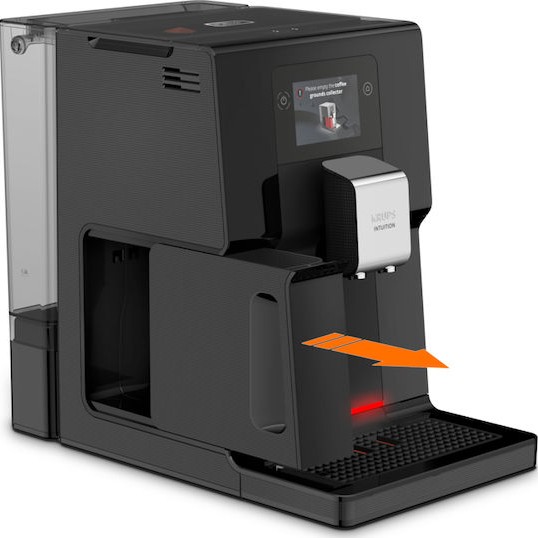 Krups Intuition Preference Αυτόματη Μηχανή Espresso 1450W Πίεσης 15bar για Cappuccino με Μύλο Άλεσης Μαύρη