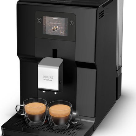 Krups Intuition Preference Αυτόματη Μηχανή Espresso 1450W Πίεσης 15bar για Cappuccino με Μύλο Άλεσης Μαύρη