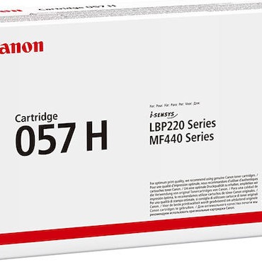 Canon 057H Γνήσιο Toner Laser Εκτυπωτή Μαύρο High Capacity 10000 Σελίδων 3010C002