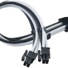 Silverstone 8-Pin EPS - 4 Pin EPS Cable 0.3m Μαύρο SST-PP07E-EPS8BW