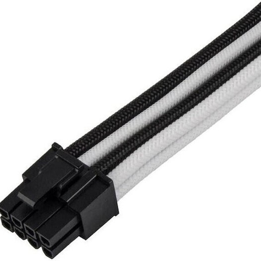 Silverstone 8-Pin EPS - 4 Pin EPS Cable 0.3m Μαύρο SST-PP07E-PCIBW
