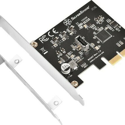 Silverstone ECU07 SuperSpeed USB 20Gbps / internal USB-C Key-A 3.2 Gen 2x2 PCIe expansion card