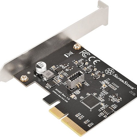 Silverstone ECU07 SuperSpeed USB 20Gbps / internal USB-C Key-A 3.2 Gen 2x2 PCIe expansion card