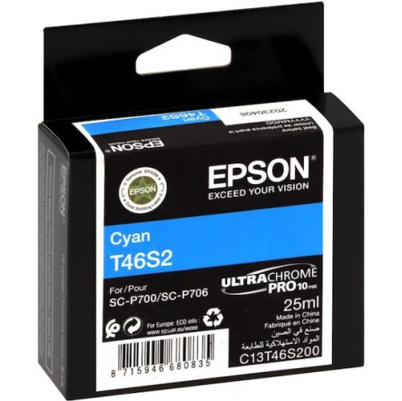 Epson T46S2 UltraChrome Pro 10 Γνήσιο Μελάνι Εκτυπωτή InkJet Κυανό (C13T46S200)