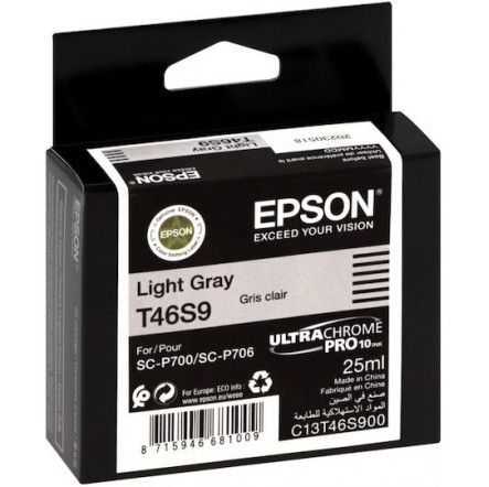 Epson T46S9 UltraChrome Pro 10 Γνήσιο Μελάνι Εκτυπωτή InkJet Ανοιχτό Γκρι (C13T46S900)
