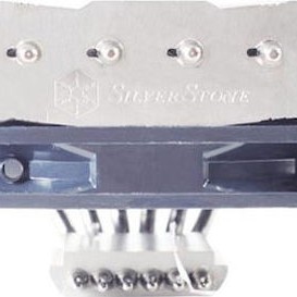 Silverstone NT06-Pro V2 Ψύκτρα Επεξεργαστή Low Profile για Socket AM4/115x/AM3/AM3+ Ασημί