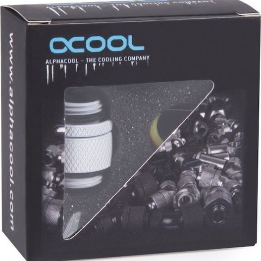 Alphacool Fittings Eiszapfen double nippel rotatable G1/4 outer thread to G1/4 outer thread Λευκό