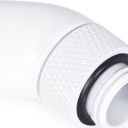Alphacool Eiszapfen angled adaptor 45° rotatable G1/4 outer thread to G1/4 ínner thread Fittings Λευκό