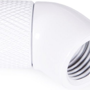 Alphacool Eiszapfen angled adaptor 45° rotatable G1/4 outer thread to G1/4 ínner thread Fittings Λευκό