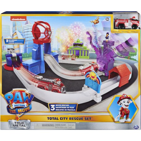Spin Master Paw Patrol Total City Rescue Movie Track Set with Exclusive Marshall Vehicle Πίστα 1:55 για 3+ Ετών