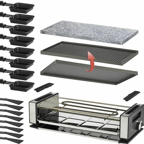 Unold Delice Basic Επιτραπέζια Ηλεκτρική Ψησταριά Raclette Λείας Πλάκας 1200W με Ρυθμιζόμενο Θερμοστάτη 38x19.5εκ.