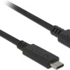 DeLock USB 3.1 Cable USB-C male - USB-C female 60W Μαύρο 1.5m (85534)